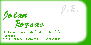 jolan rozsas business card